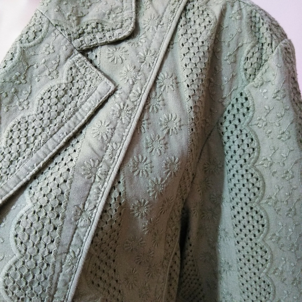 Coldwater Creek Green Top Sz 16 - Picture 7 of 10